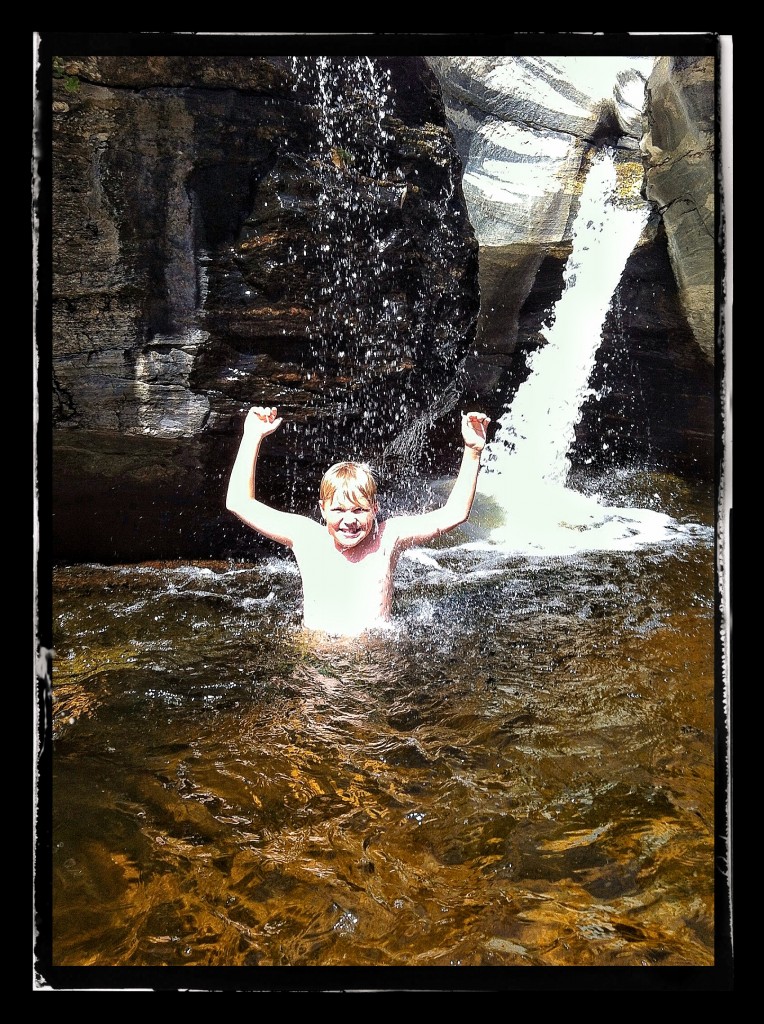 Keatyn loving hours of fun in the water at Sabino Canyon.